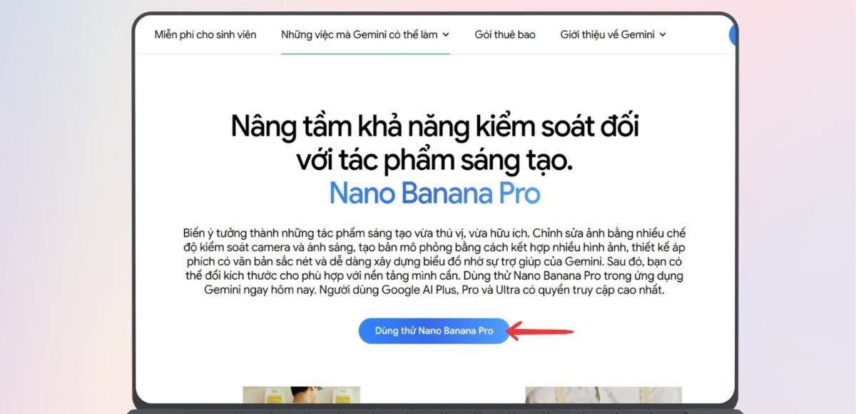 Qua ứng dụng Gemini (giới hạn)