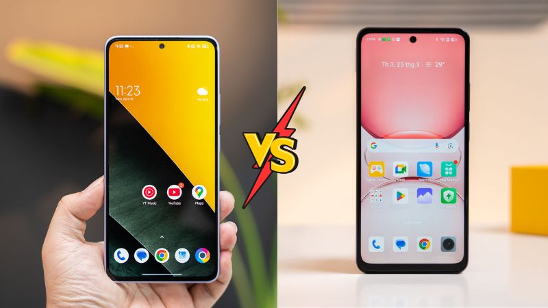 Màn hình: Poco M7 vượt trội về kích thước và độ phân giải