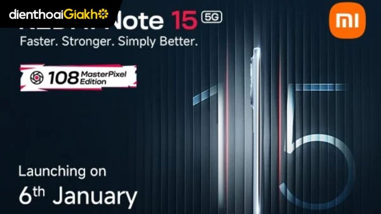 Redmi Note 15 5G sẽ ra mắt