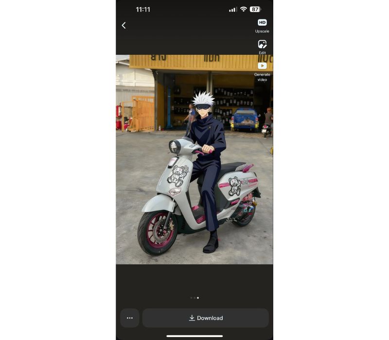 trend Anime ngồi trên xe máy 