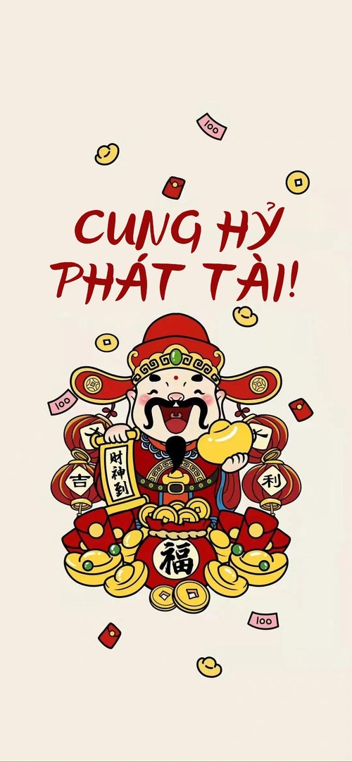 Hình nền điện thoại họa tiết tài lộc