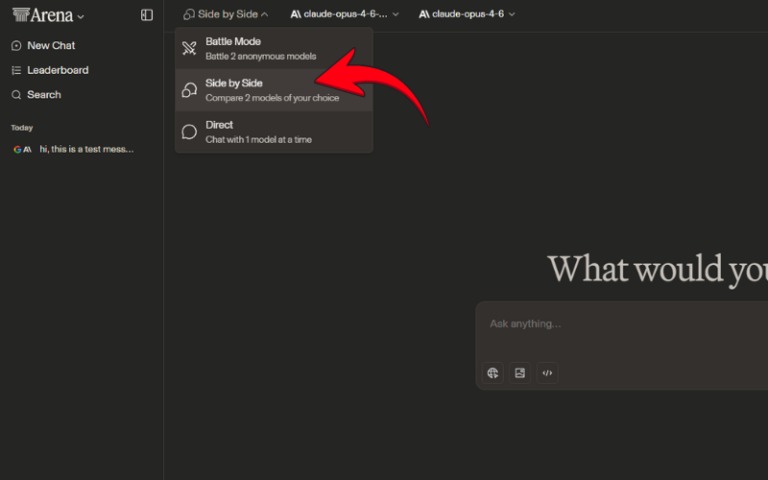 Trải nghiệm nhanh với AI Arena