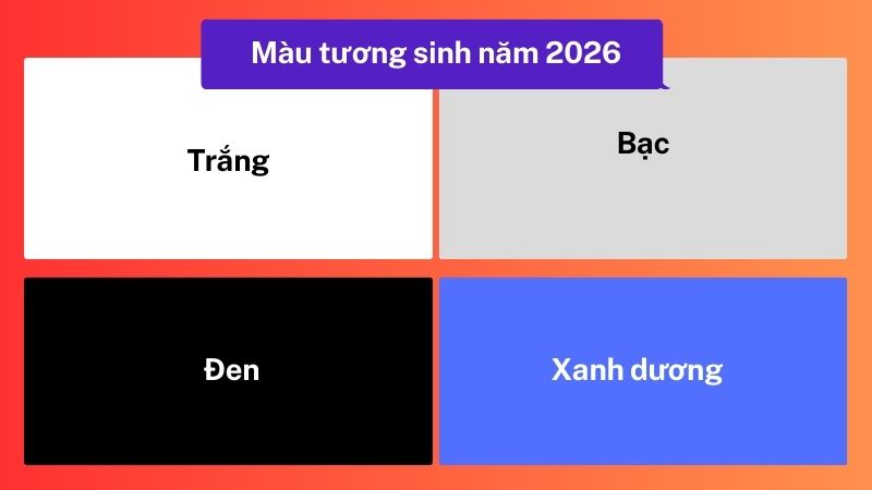 Màu tương sinh năm 2026