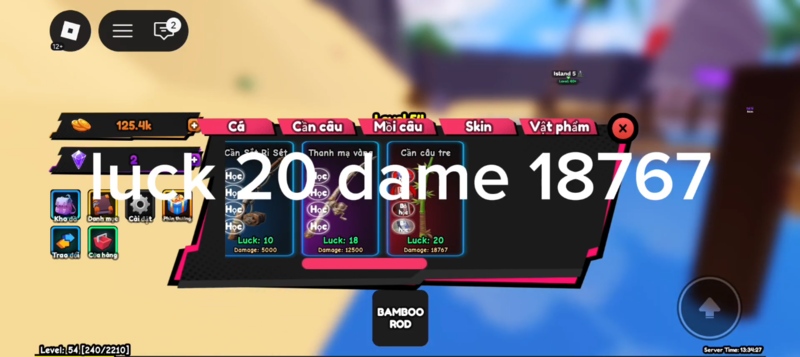 Cách lấy cần tre trong Titan Fish 