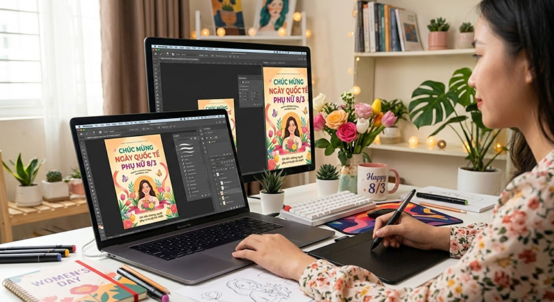 Thiết kế thiệp bằng Photoshop