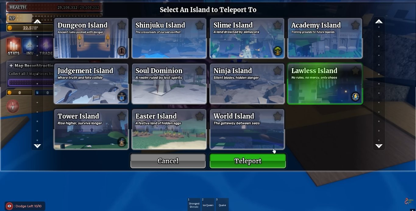 Bước 11: Kiểm tra Low Island (đảo cuối)