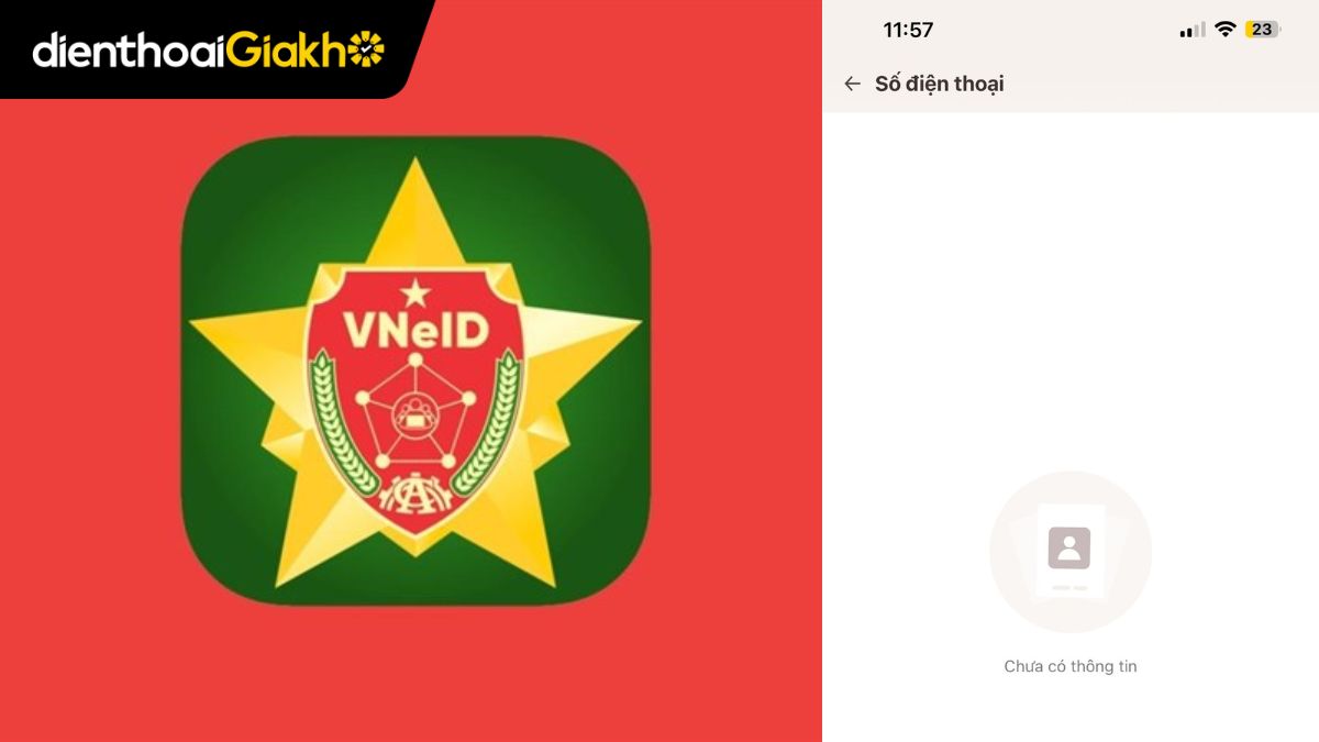 Xác thực số điện thoại trên VNEID hiện chưa có thông tin? Cách khắc phục