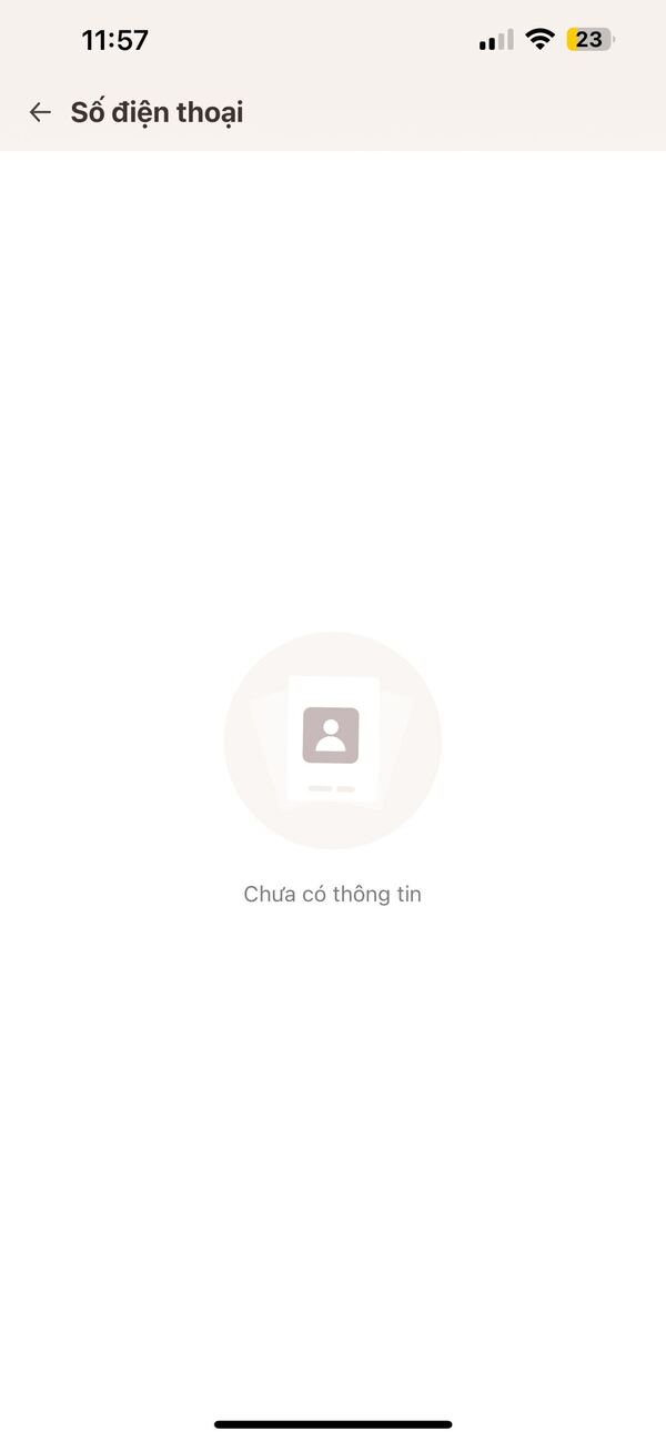 Vì sao khi chọn xác thực số điện thoại trên VNEID hiện chưa có thông tin?