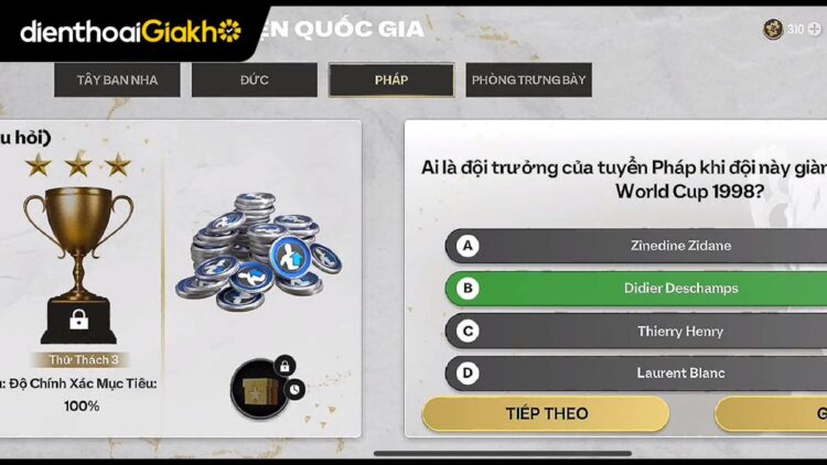 đáp án Câu Chuyện Một Quốc Gia Pháp FC Mobile
