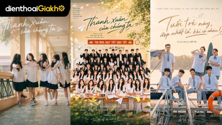 Câu lệnh ghép ảnh lớp trend bộ phim thanh xuân như poster!